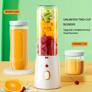 16.91oz USB Rechargeable Portable Juicer | Compact Blender with 10 Blades, Graduated Cup, Food Grade PP, Easy to Clean Detachable Design, Dual Mode for Smoothie and Juice, Convenient for Nutrient Replenishment