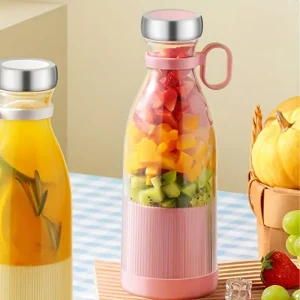 Portable Wireless Juicer and 12 Knife Stainless Steel High Speed Blender - USB Rechargeable Mini Blender with Digital Display for Crushed Ice for Home, Travel, Gym Use - Portable Design for Home, Travel, Gym Use
