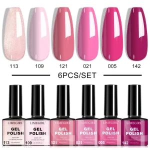 Groillim Single 0.24oz Bottle, High Saturation Color Gel Nail Set, Long-Lasting, Alcohol-Free, French Nail Gel, Semi-Permanent, Soak/LED, Perfect Holiday Gift, Nail Polish Gel