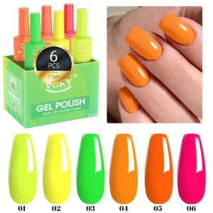 FOURLILY Jelly Nude Gel Nail Polish - Translucent /LED Lamp Curable Semi-Permanent Polish, Nude Pink/Beige/Clear Gel Polish with Soak-Off System, Long-Lasting Salon-Quality Manicure Polish for At-Home Use, /LED Lamp Required FL800 Compatible - & Odorles